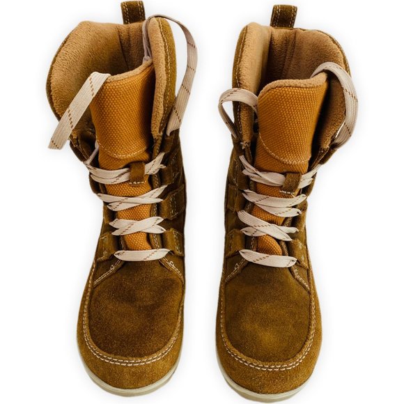 Sorel Tan Meadow Elk Lace Suede Leather Waterproof Camping Ankle Boot - Picture 7 of 9